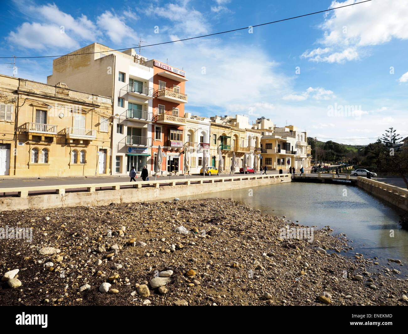 Canal dans Marsalforn, Gozo, Malte Banque D'Images