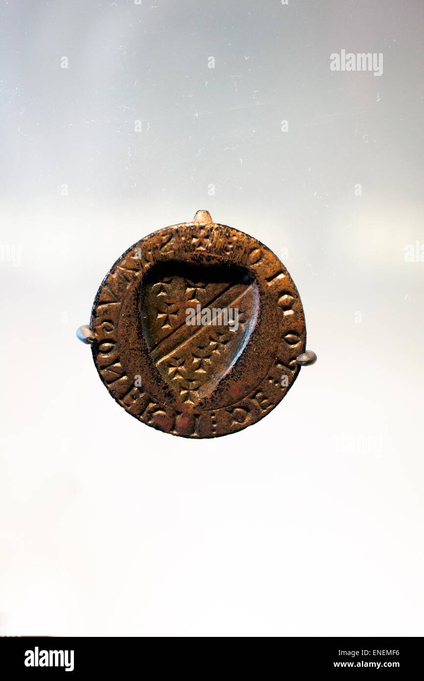 Les joints de marchands certains des phoques trouvés à Londres appartenaient à des étrangers, peut-être des marchands. Musée de Londres, Angleterre Banque D'Images