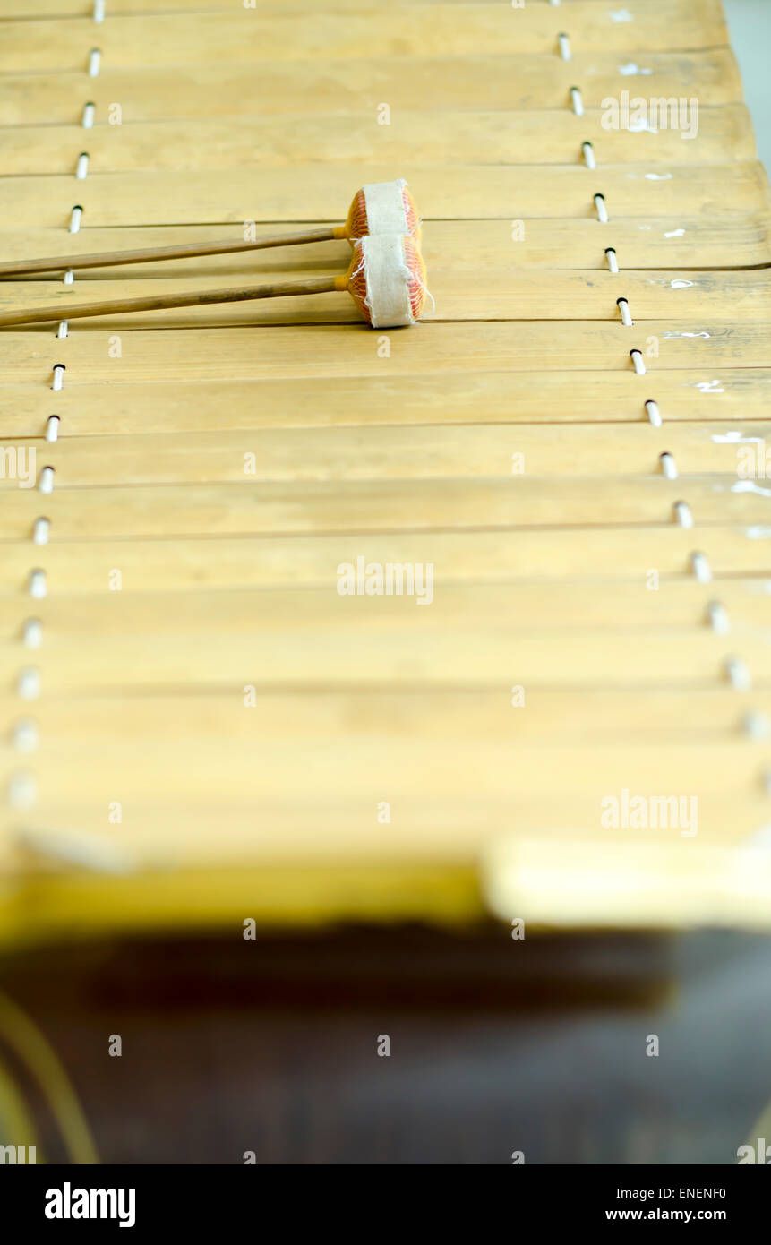 Thai alto xylophone instrument de musique d'Asie Banque D'Images