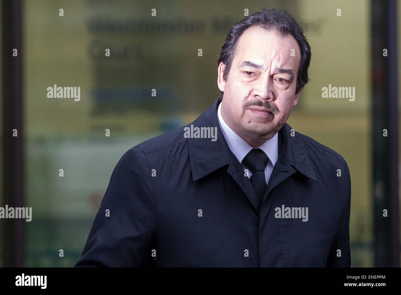 PC Keith Wallis en dehors de Westminster Magistrates' Court à Londres aujourd'hui où il est accusé d'inconduite dans l'exercice. Banque D'Images