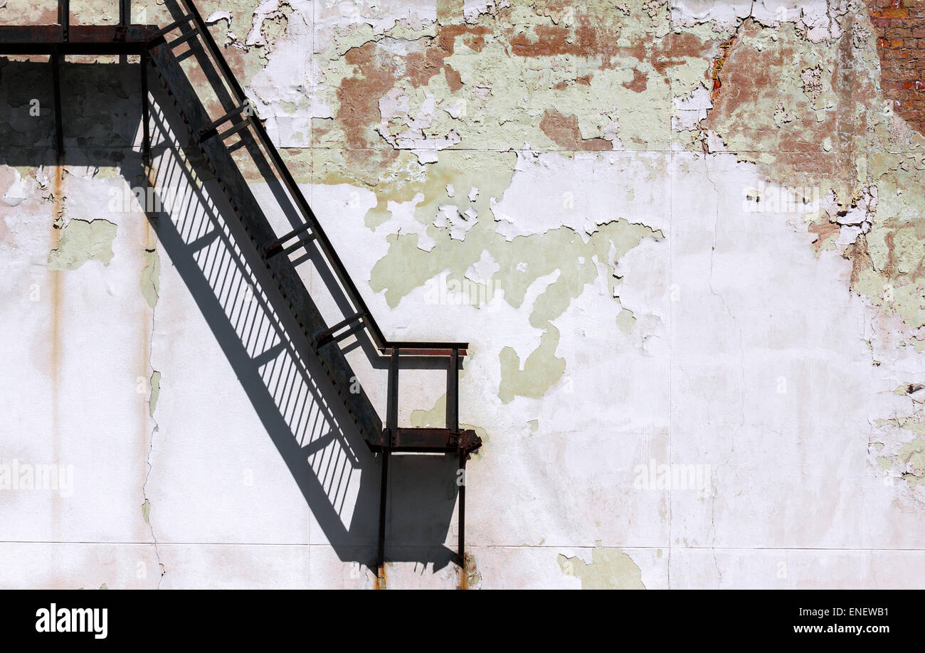 Détail de l'architecture grunge une vieille usine abandonnée Banque D'Images