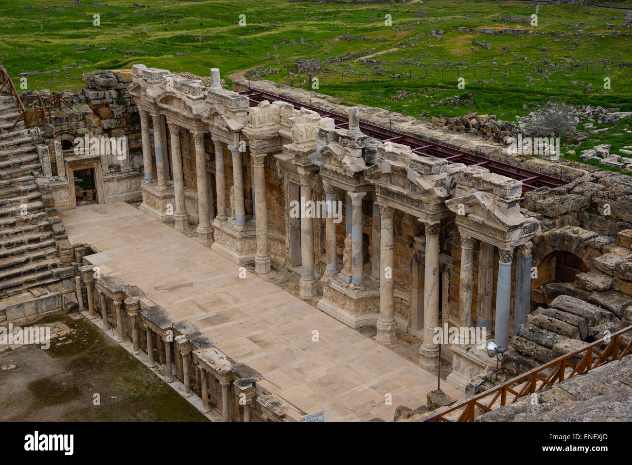 Le théâtre de Hiérapolis, la Turquie. Banque D'Images