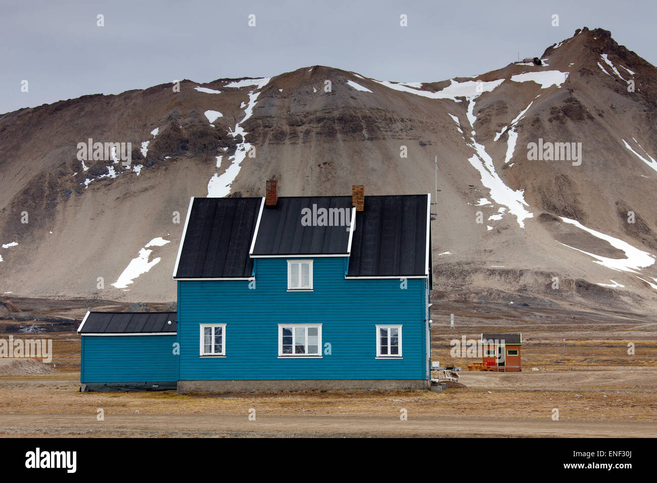 Koldewey Station pour la recherche marine et arctique à Ny-Ålesund sur Svalbard, Norvège Spitzberg / Banque D'Images