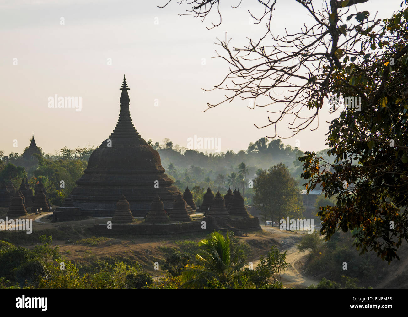 Temple bouddhiste, Mrauk U, Myanmar Banque D'Images