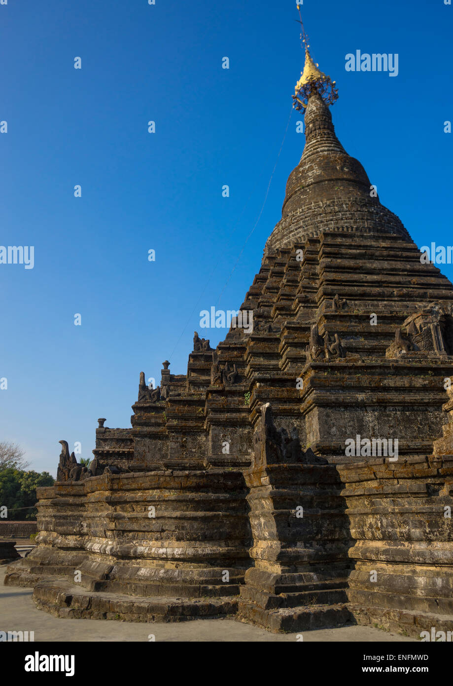 Temple Sakyamanaung Paya, Mrauk U, Myanmar Banque D'Images