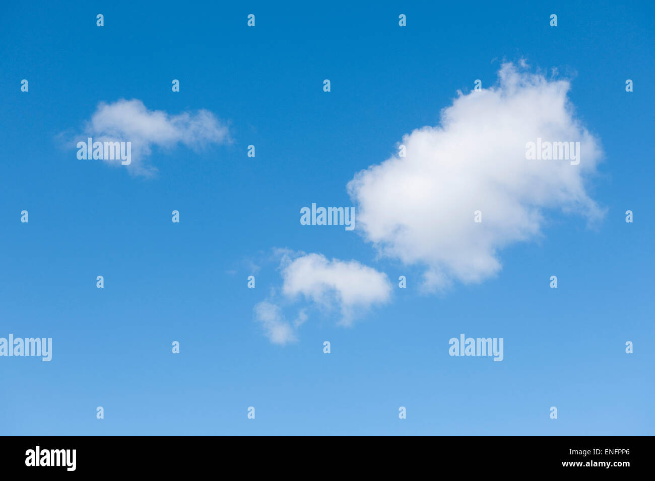 Les Cumulus, fluffy clouds Banque D'Images