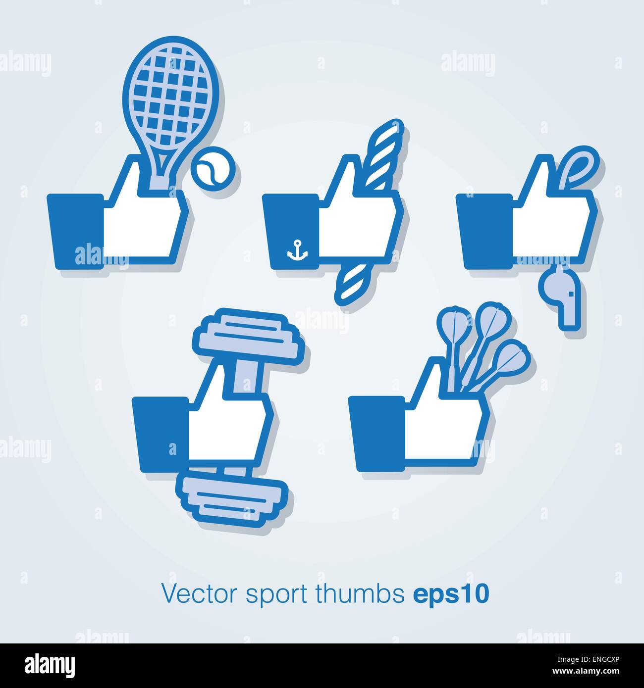 Le sport vecteur de Thumbs up Illustration de Vecteur