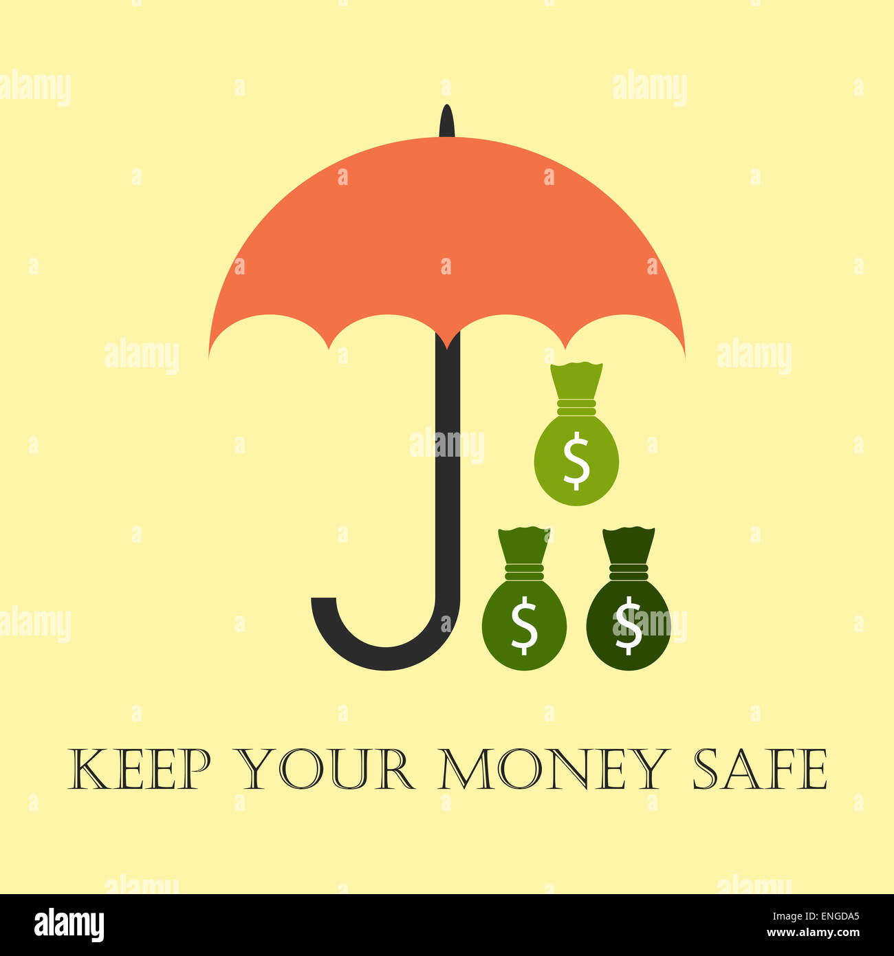 Gardez votre argent à l'abri Banque D'Images