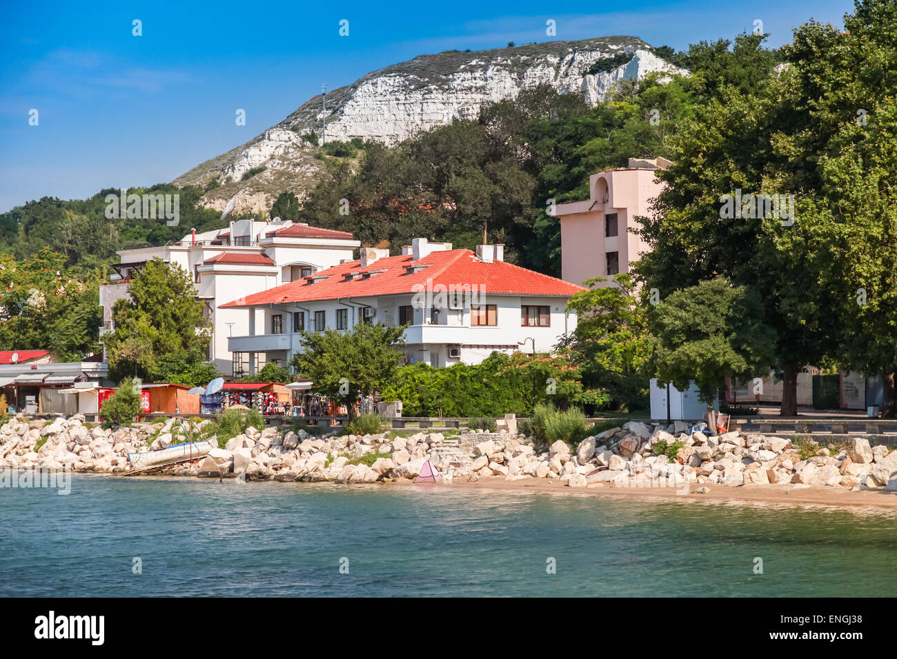 Paysage estival de Balchik, côte de Mer Noire, région de Varna, Bulgarie Banque D'Images