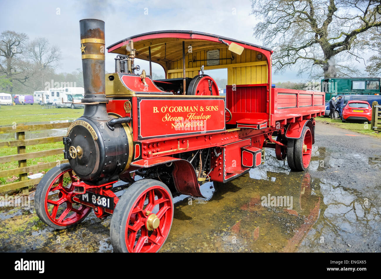Moteur de traction appartenant à B. O'Gorman et Fils, transport à vapeur, Newbridge Banque D'Images