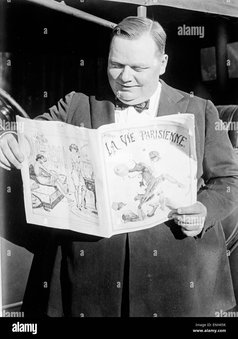 Roscoe 'Fatty' Arbuckle, acteur du cinéma muet américain et comédien Banque D'Images