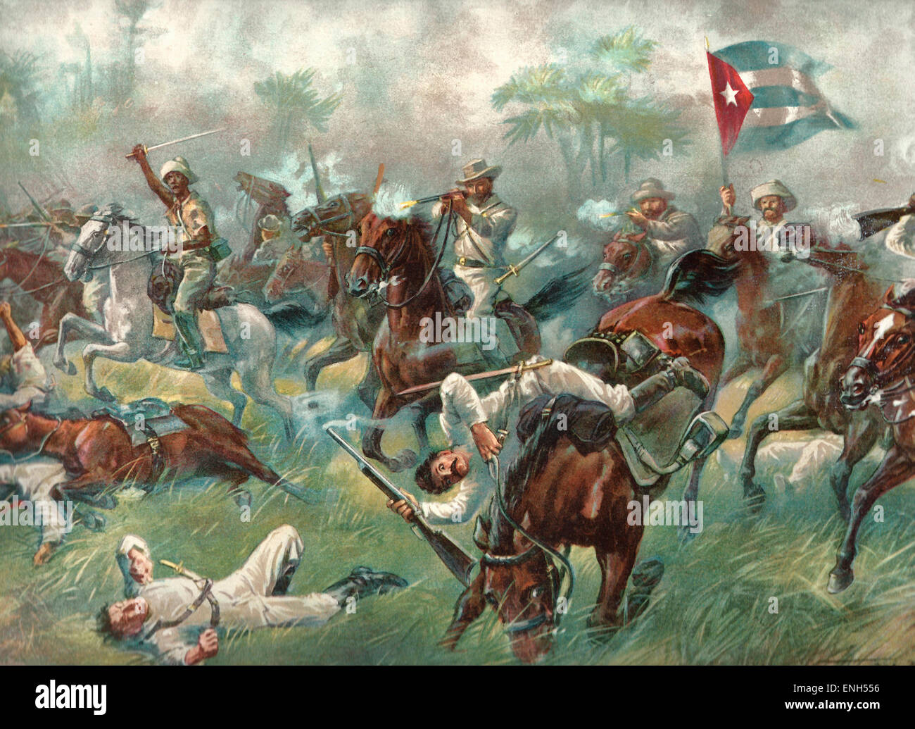 La bataille de Desmayo durant la guerre hispano-américaine, 1898 - "Le peuple cubain Balaclava' Banque D'Images