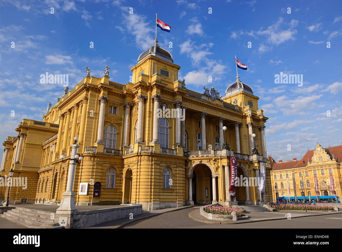 Théâtre National de Split, Zagreb, Croatie. Banque D'Images