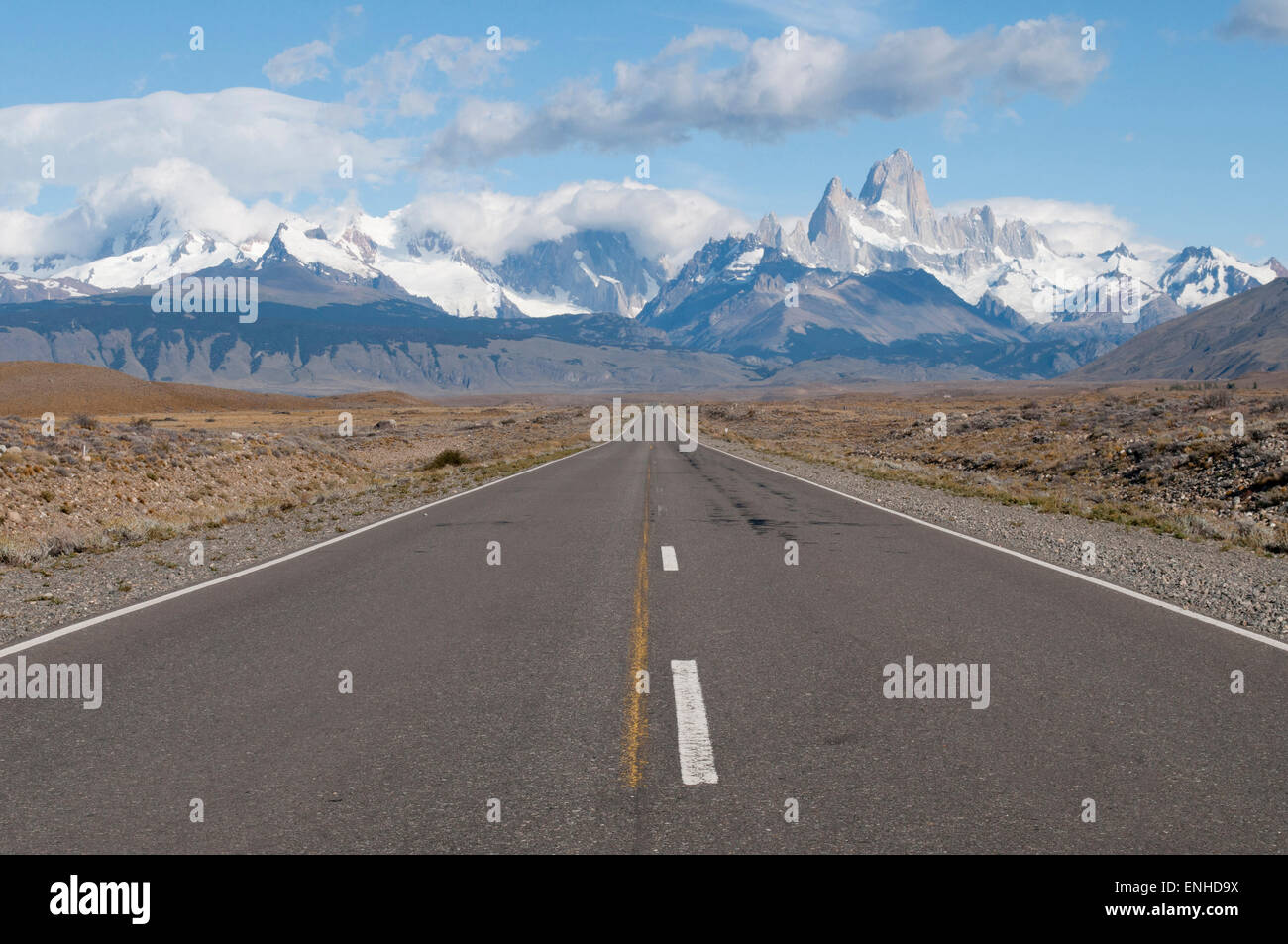 Route de Mont Fitz Roy, l'Argentine Banque D'Images