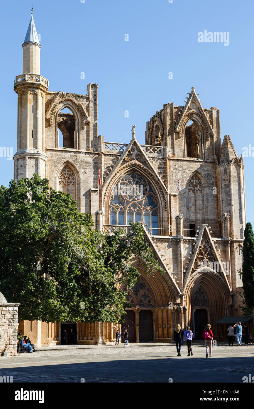 Lala Mustafa Pacha Mosquée, Gazimagusa (Famagouste), Chypre du Nord Banque D'Images