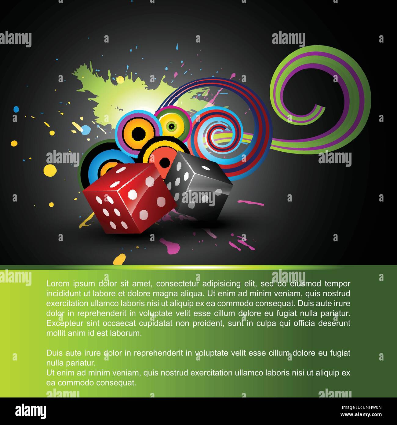 Brillant vecteur dés sur abstract background Illustration de Vecteur