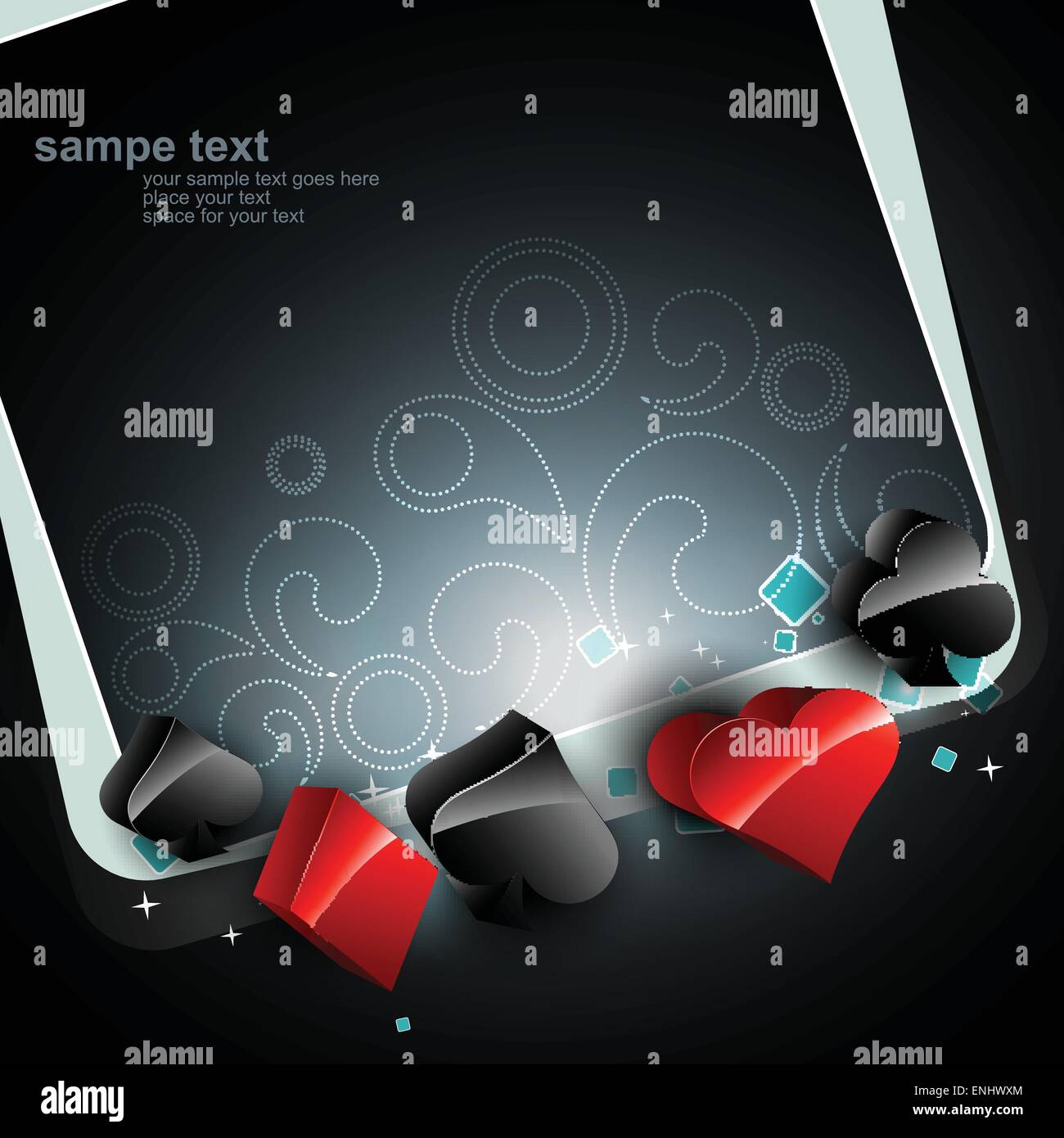 Beau casino carte à jouer des éléments de vecteur Illustration de Vecteur