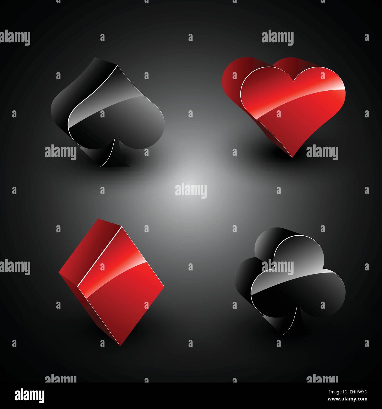 Jeu de casino jeu de carte element Illustration de Vecteur