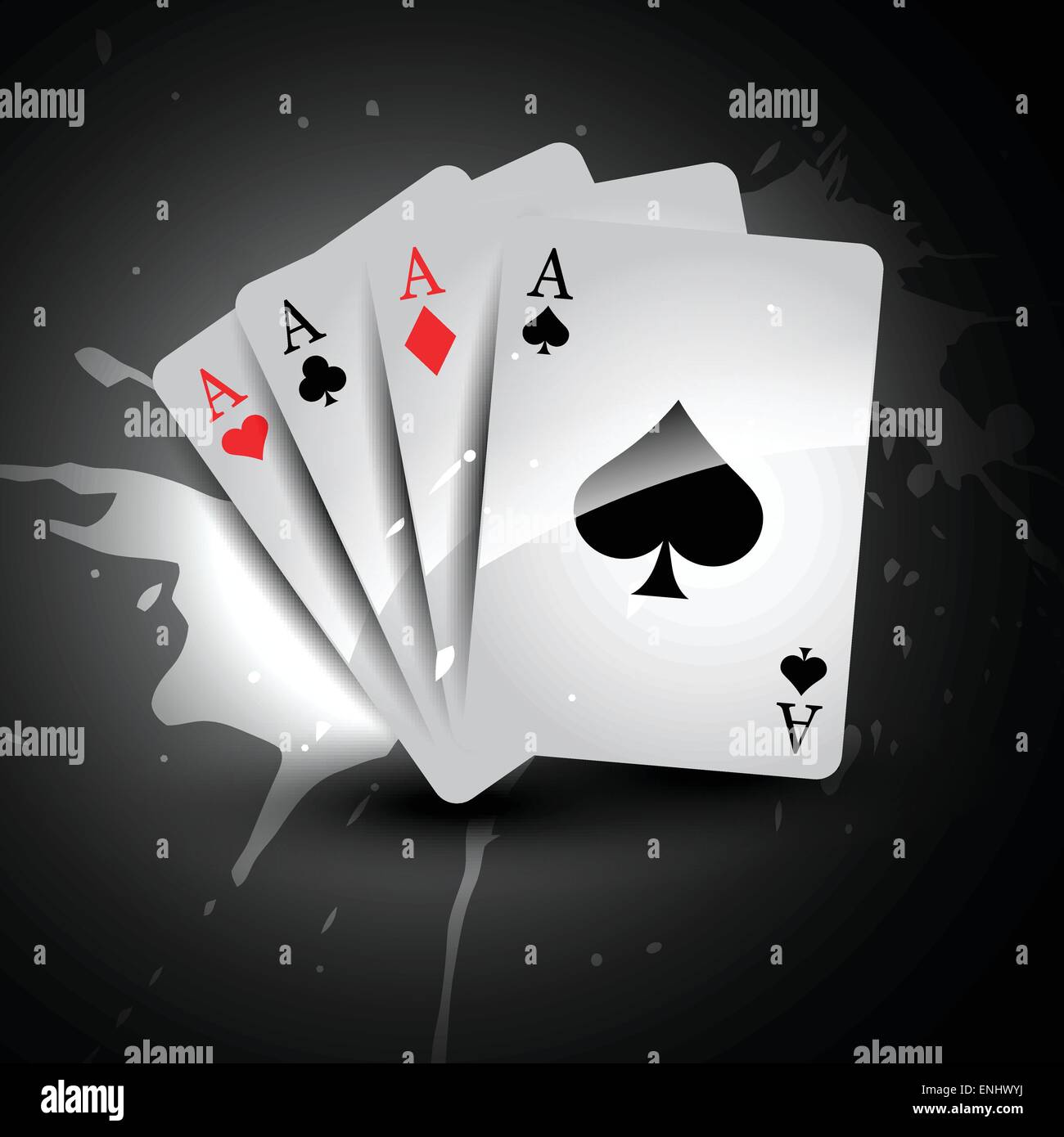 Carte de jeu casio vecteur ensemble de quatre Illustration de Vecteur