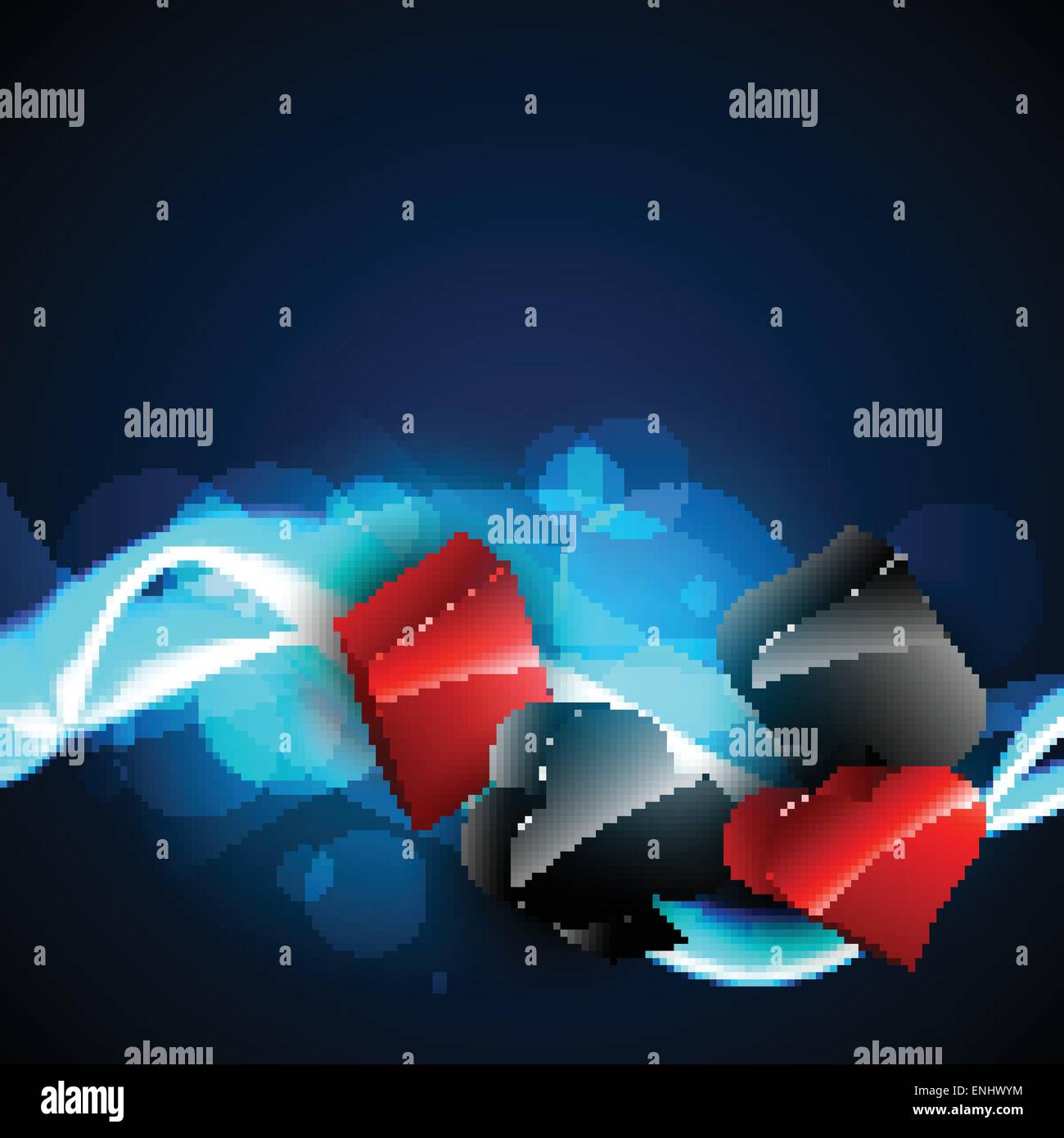 Éléments de carte casino vecteur conception 3D en fond bleu Illustration de Vecteur