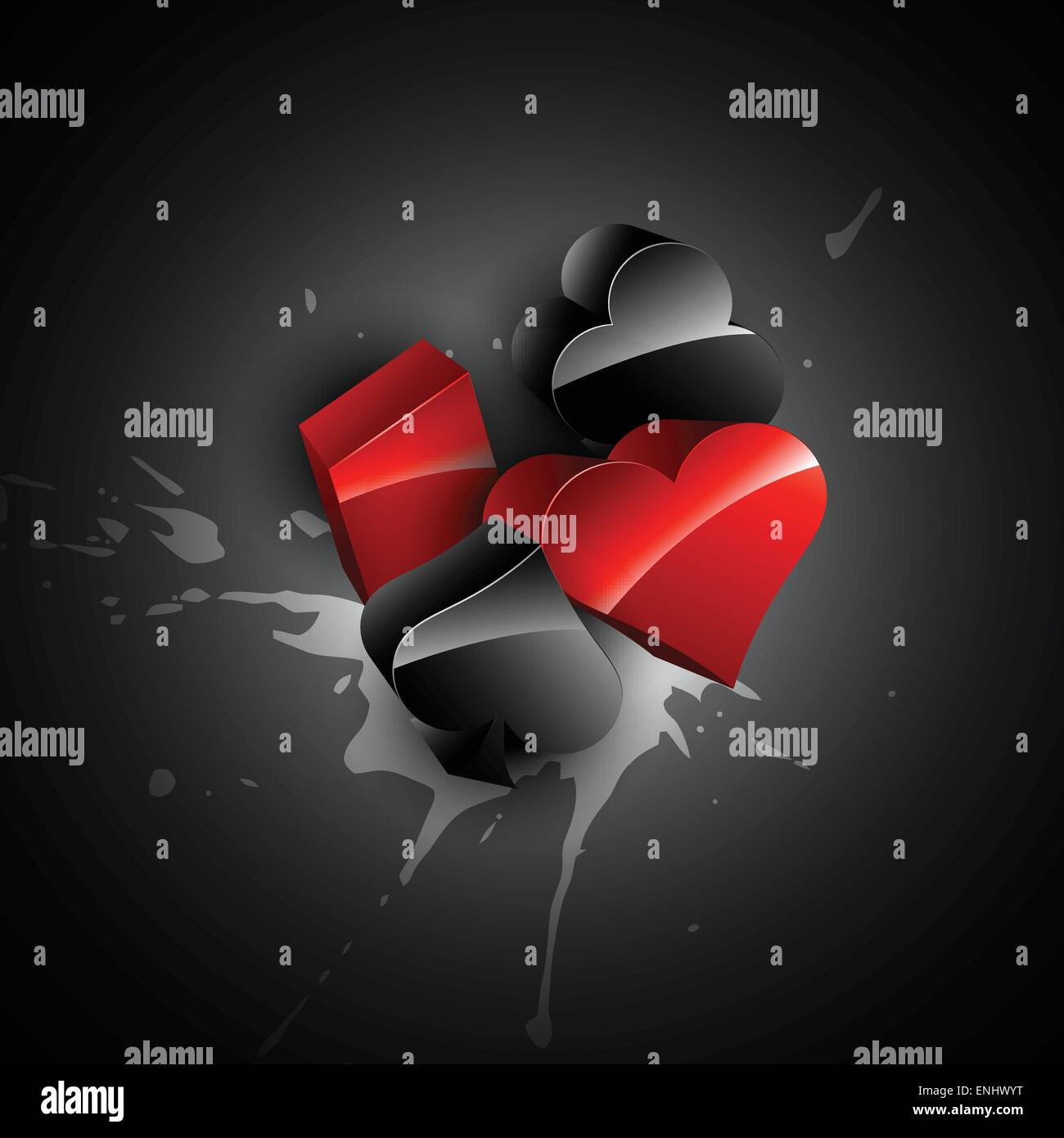 Jouer casino vecteur élément de carte Illustration de Vecteur