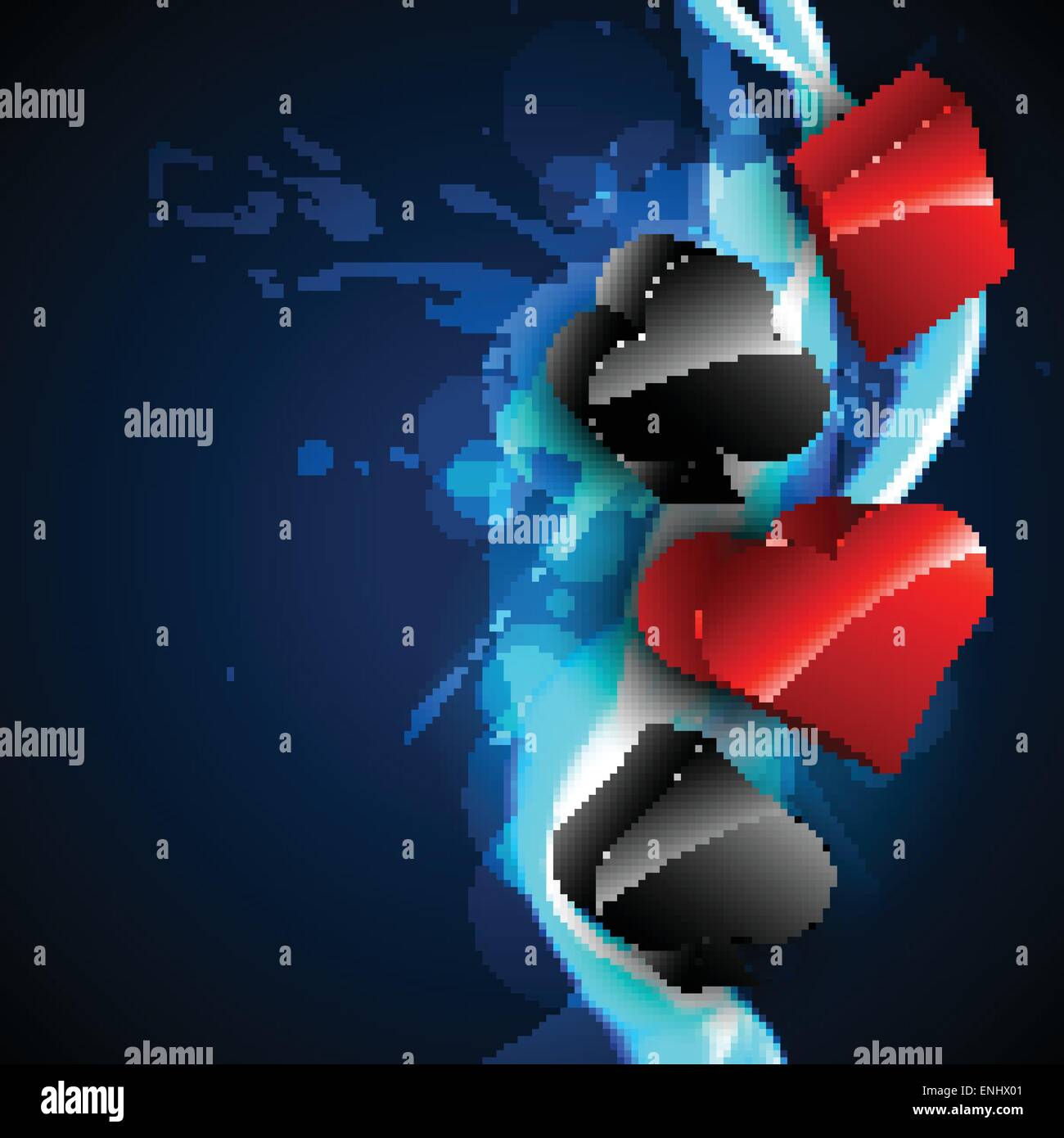 Jeu de cartes casino élément sur beau fond bleu Illustration de Vecteur