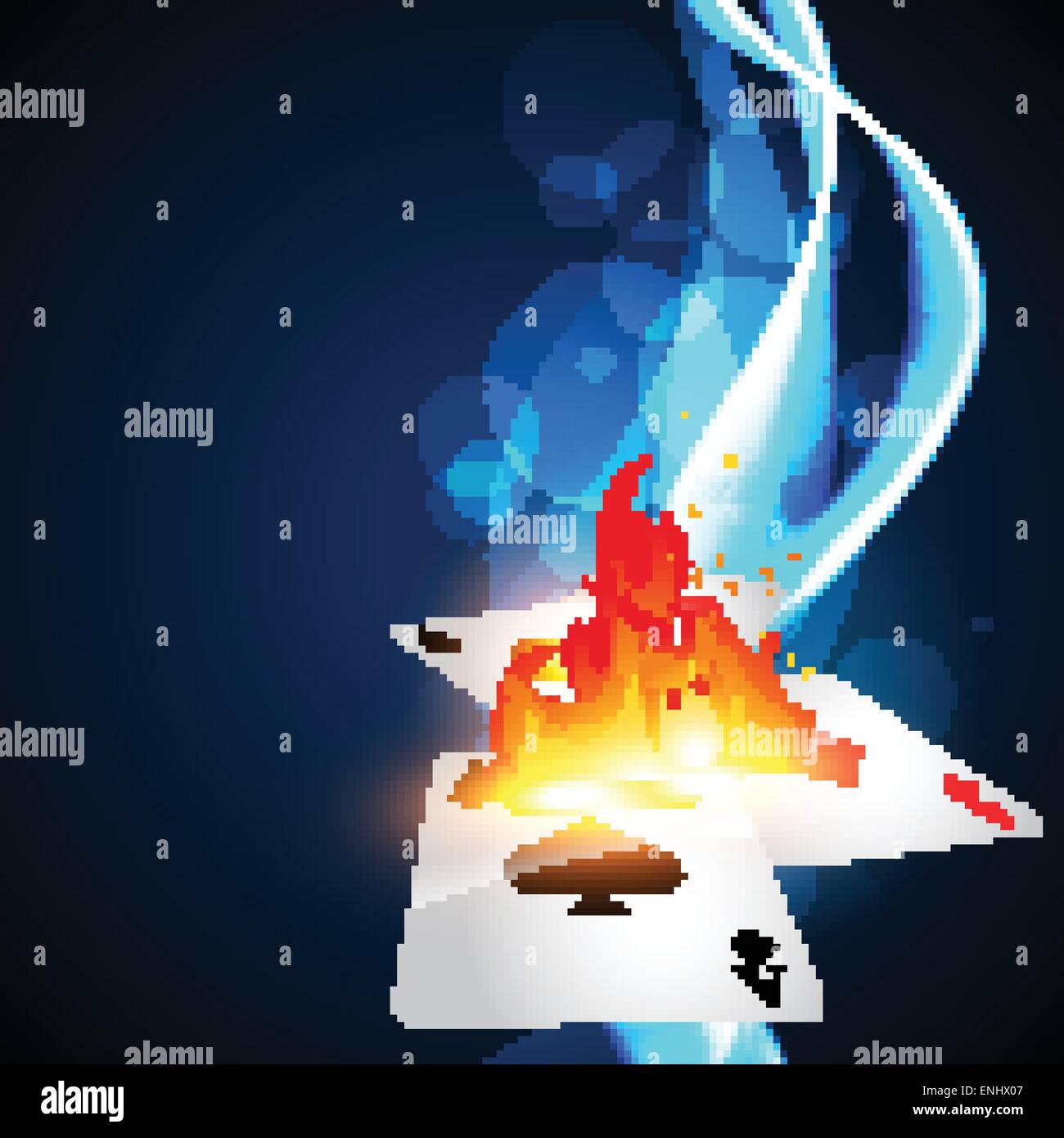 Gravure d'art de la conception de cartes de casino Illustration de Vecteur