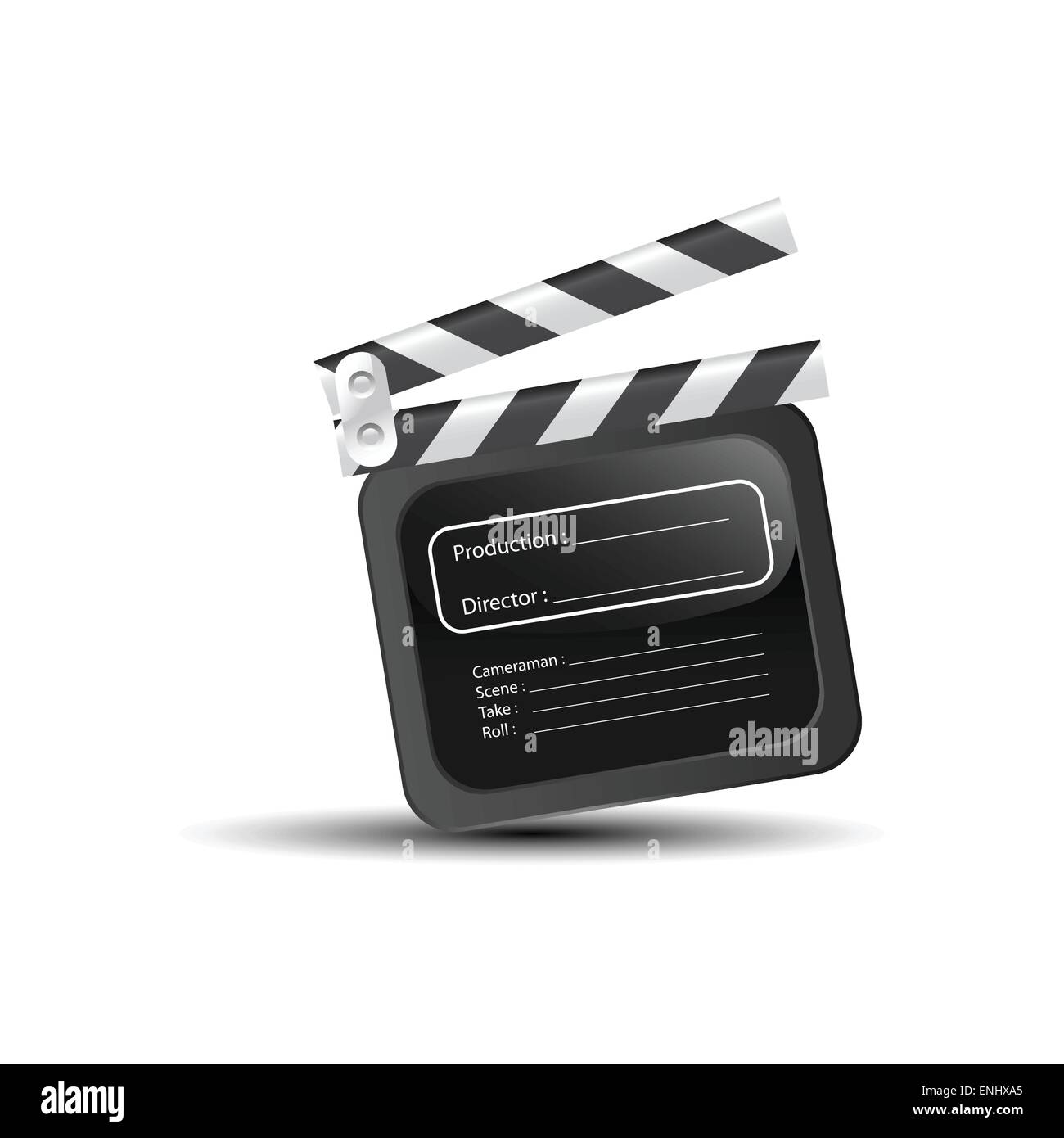 Vector clapper board design art Illustration de Vecteur