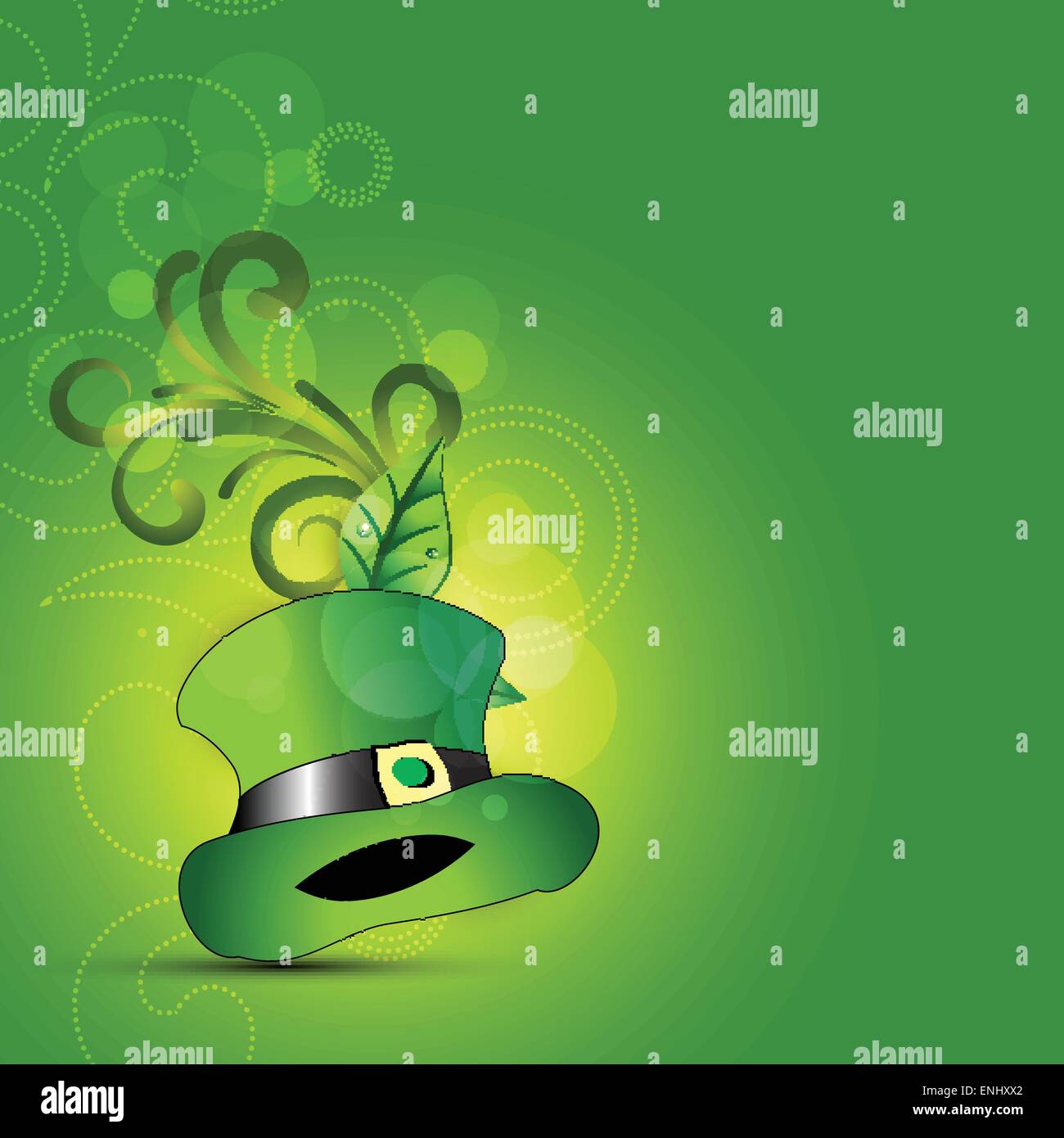 Leprechaun's le jour de la Saint Patrick chapeau Illustration de Vecteur