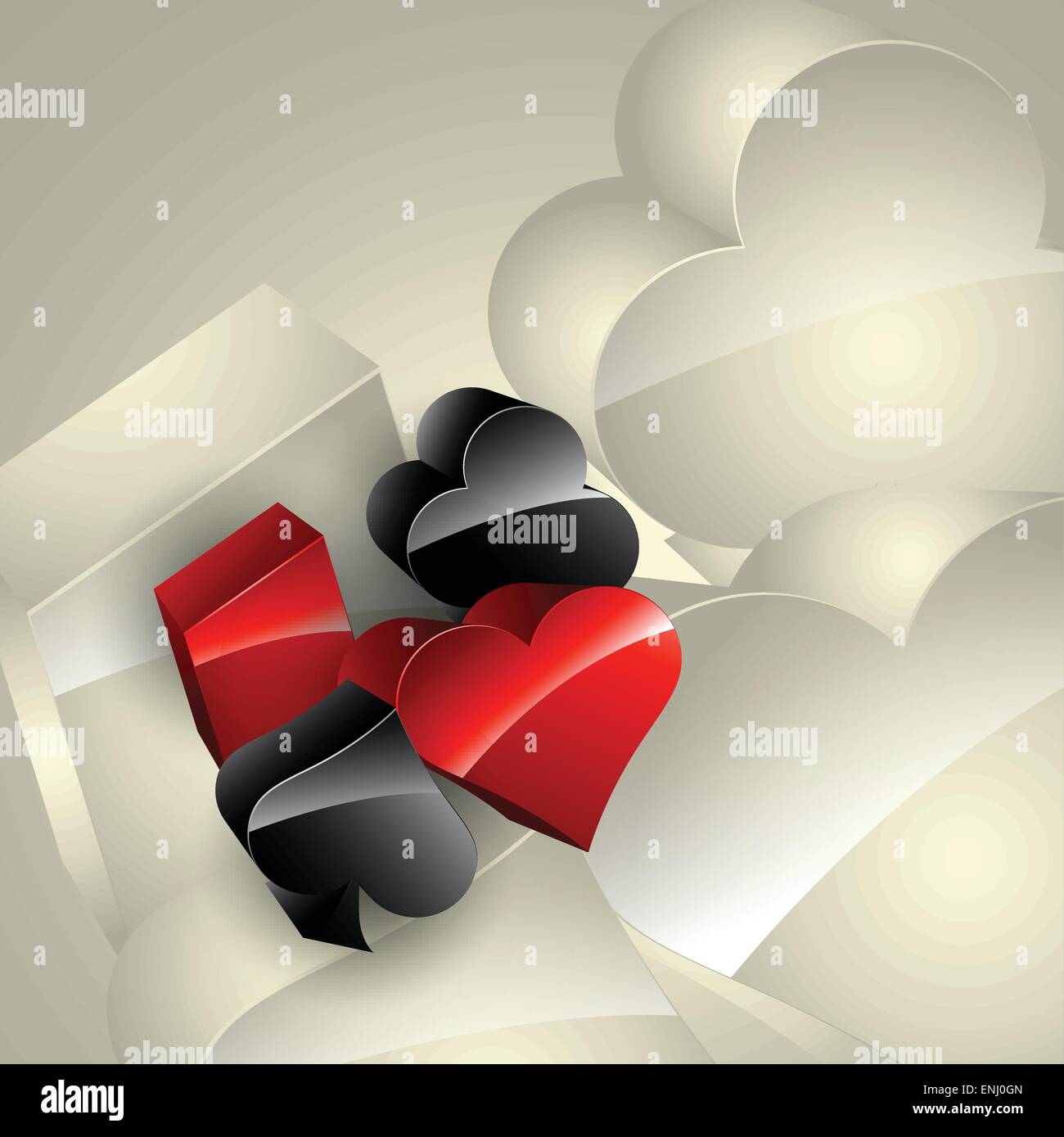 Jeu de cartes casino élégant élément design Illustration de Vecteur