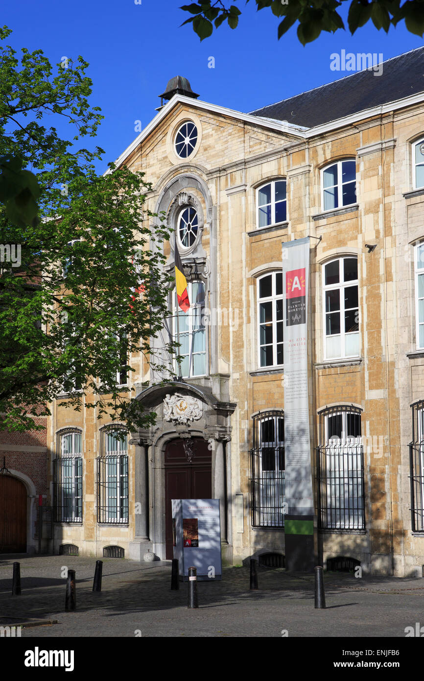 La façade du Musée Plantin-Moretus à Anvers, Belgique Banque D'Images