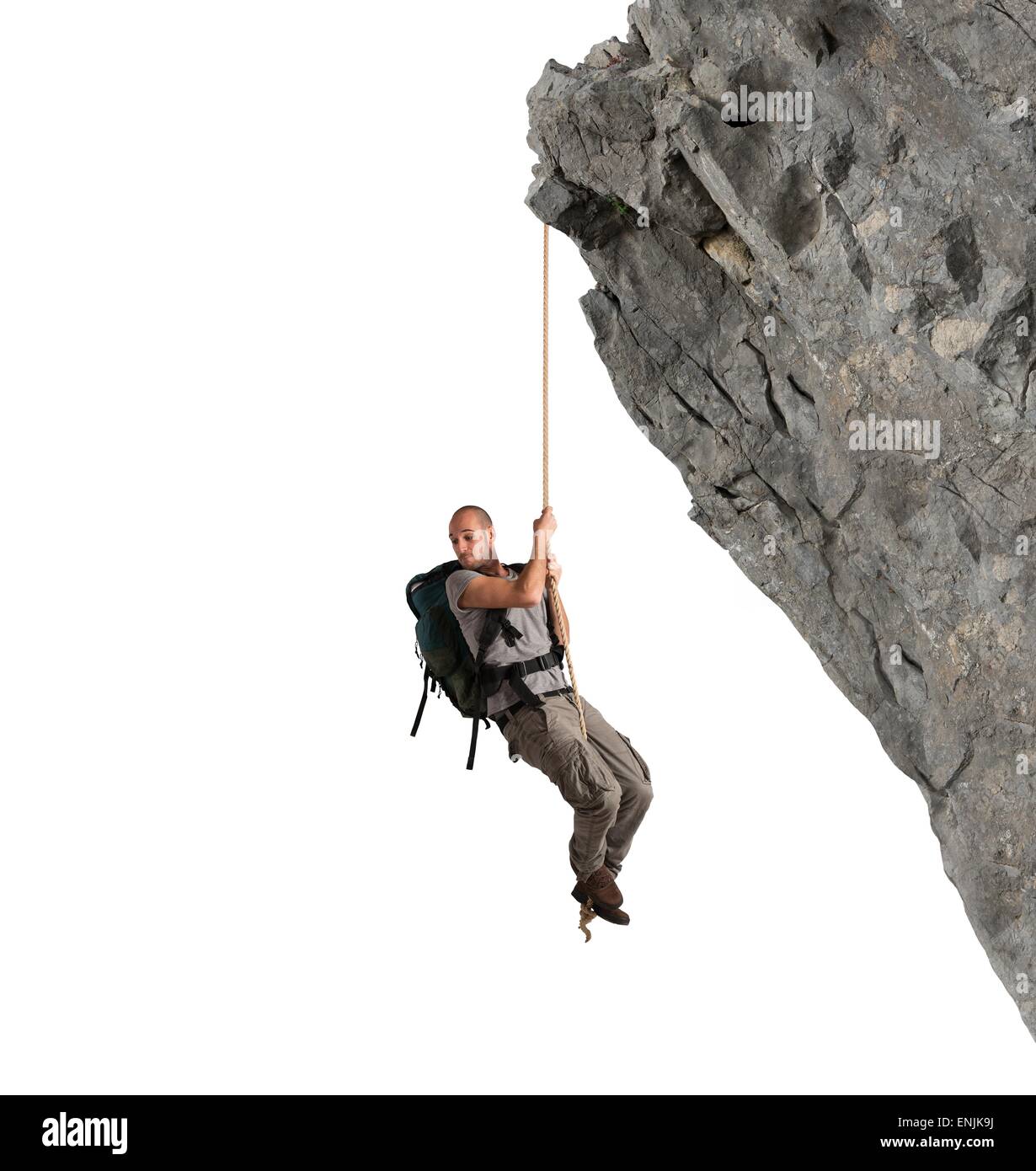 Explorer effrayés par hauteur Banque D'Images Explorer effrayés par hauteur Banque D'Images