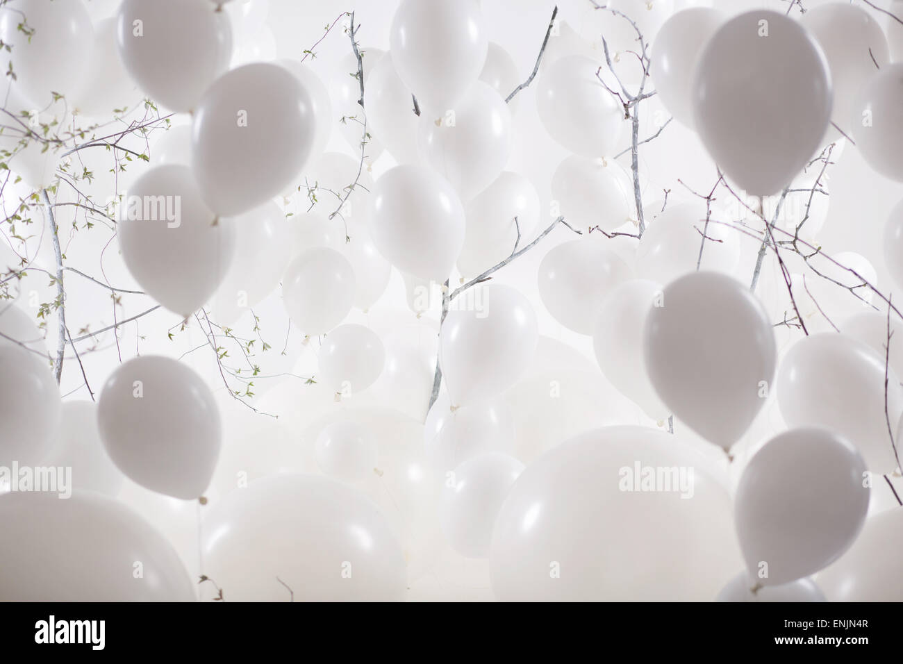 Présentation d'une image de fond ballon blanc Photo Stock - Alamy