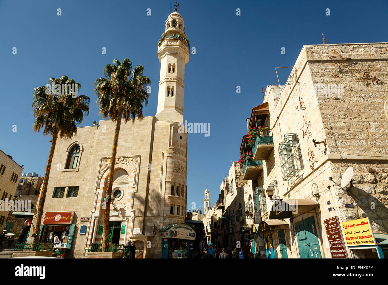 Scène de rue à Bethléem, en Cisjordanie, Territoires Palestiniens, Israël, Moyen Orient Banque D'Images