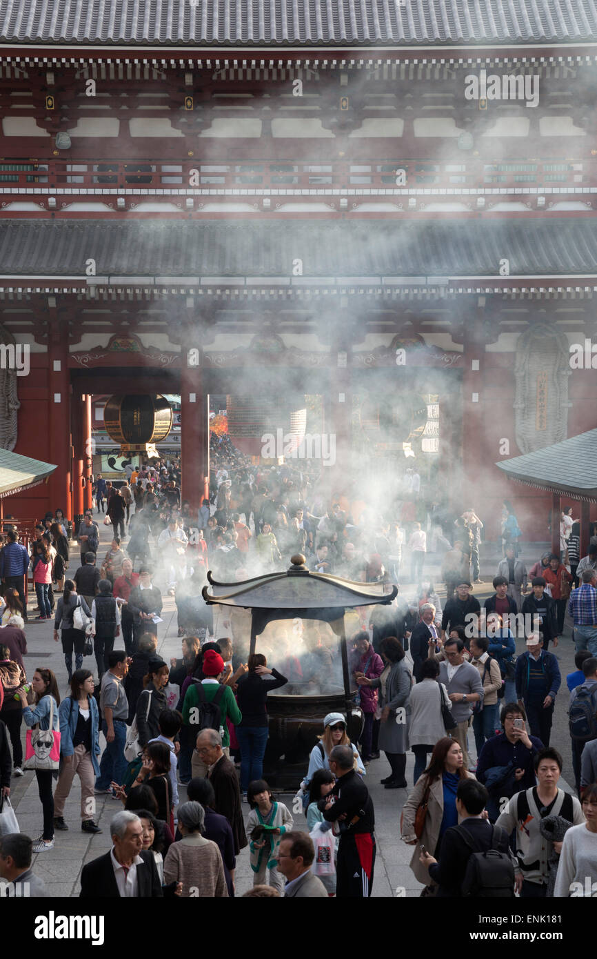 Senso-ji, temple bouddhiste antique, Asakusa, Tokyo, Japon, Asie Banque D'Images