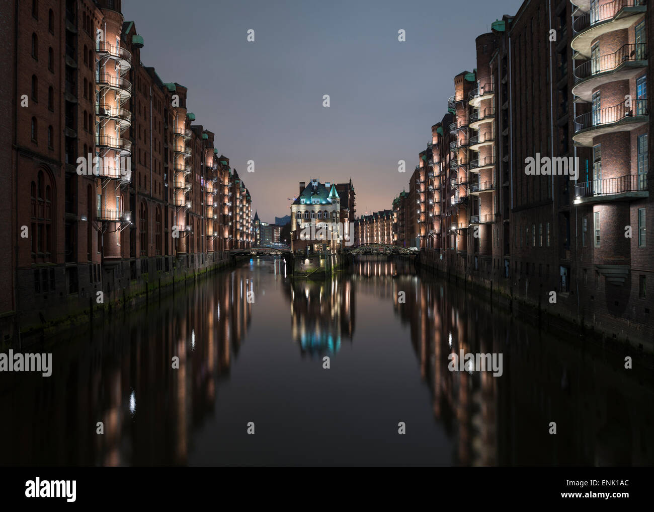 Quartier Speicherstadt, Hafencity, Hambourg, Allemagne, Europe Banque D'Images