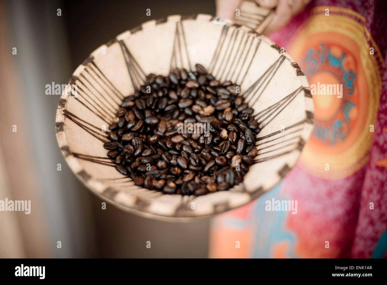 Les grains de café, vallée de l'Omo, Ethiopie, Afrique Banque D'Images