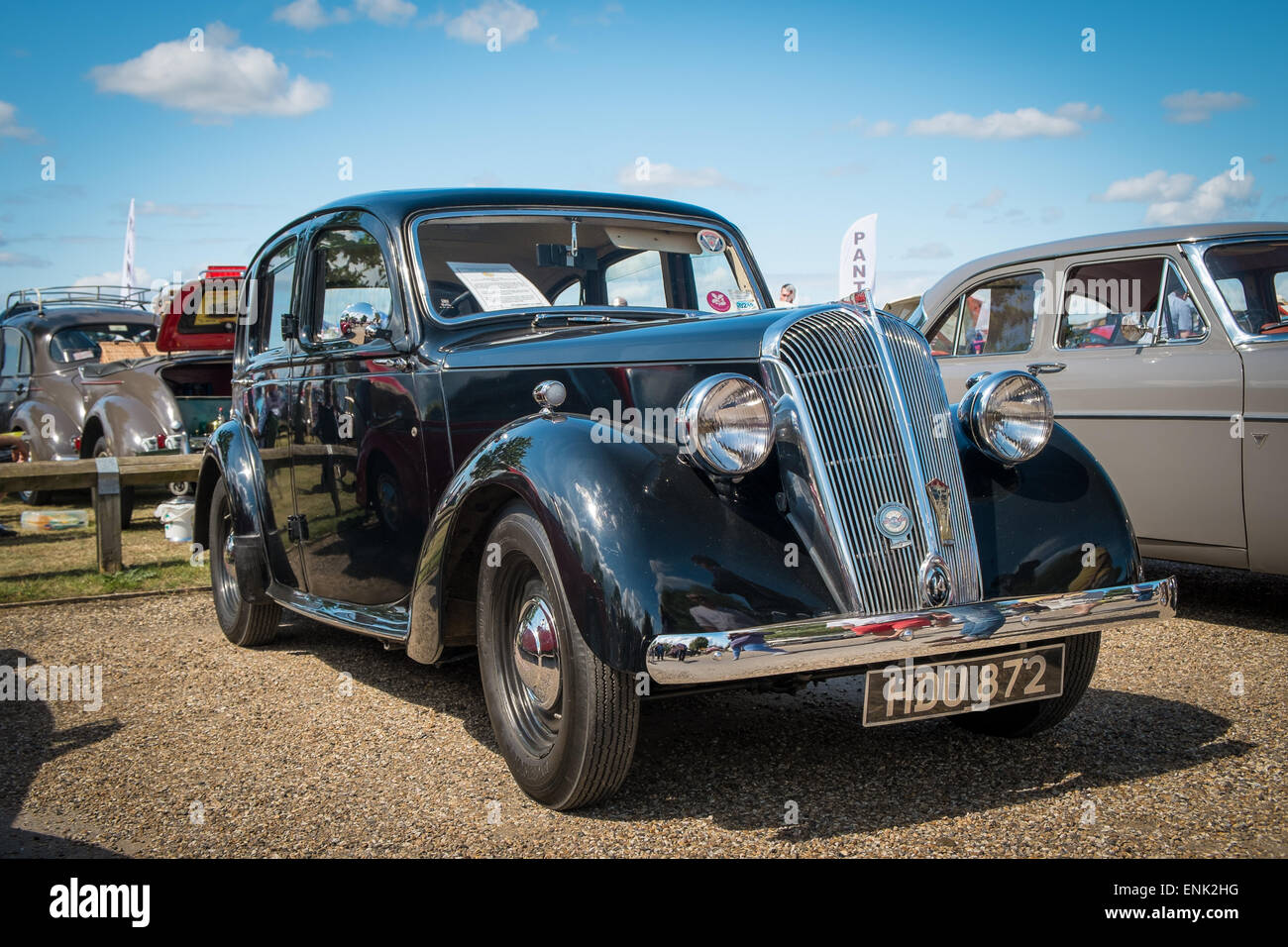 WINDSOR, Berkshire, UK- 3 août 2014 : Noir Austin 14 s'expose à un salon de voitures en août 2013. Banque D'Images