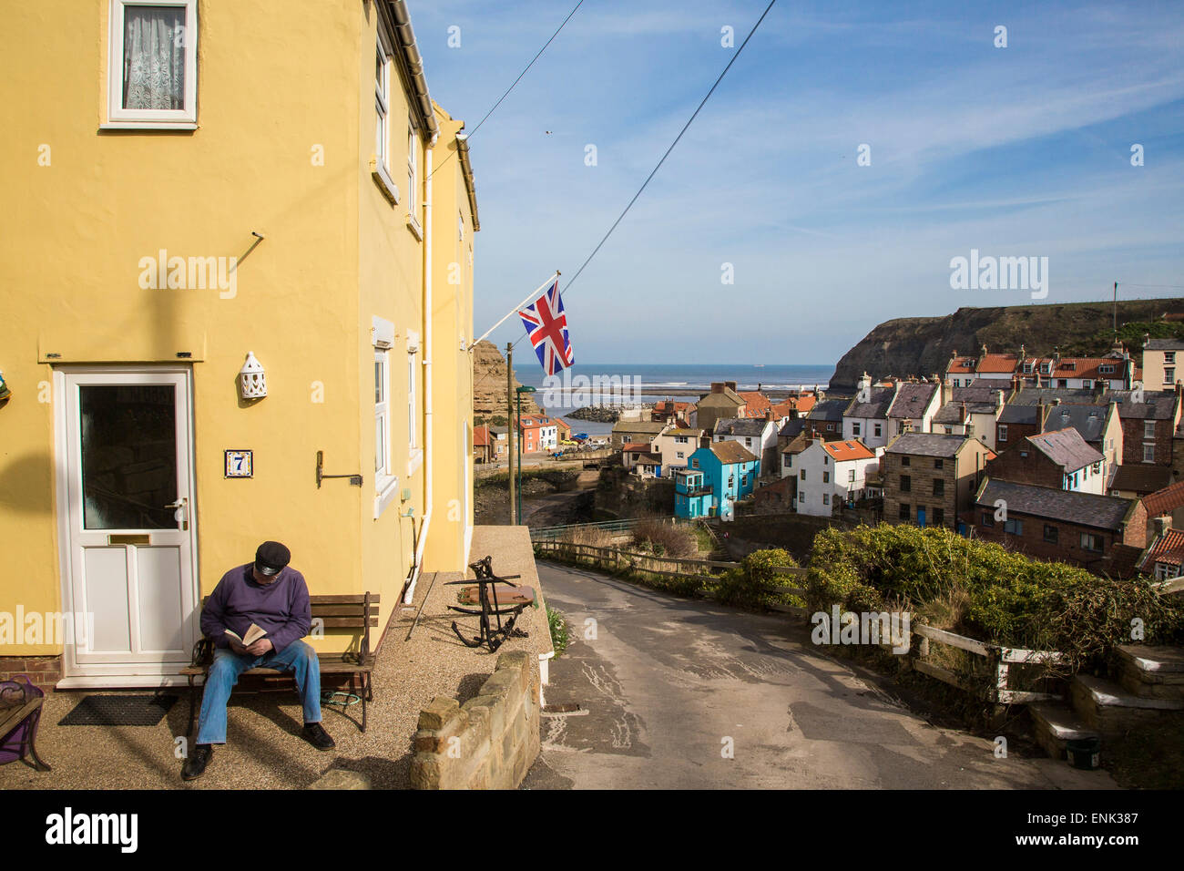 Staithes, Yorkshire du Nord et pêche Holiday Village Banque D'Images