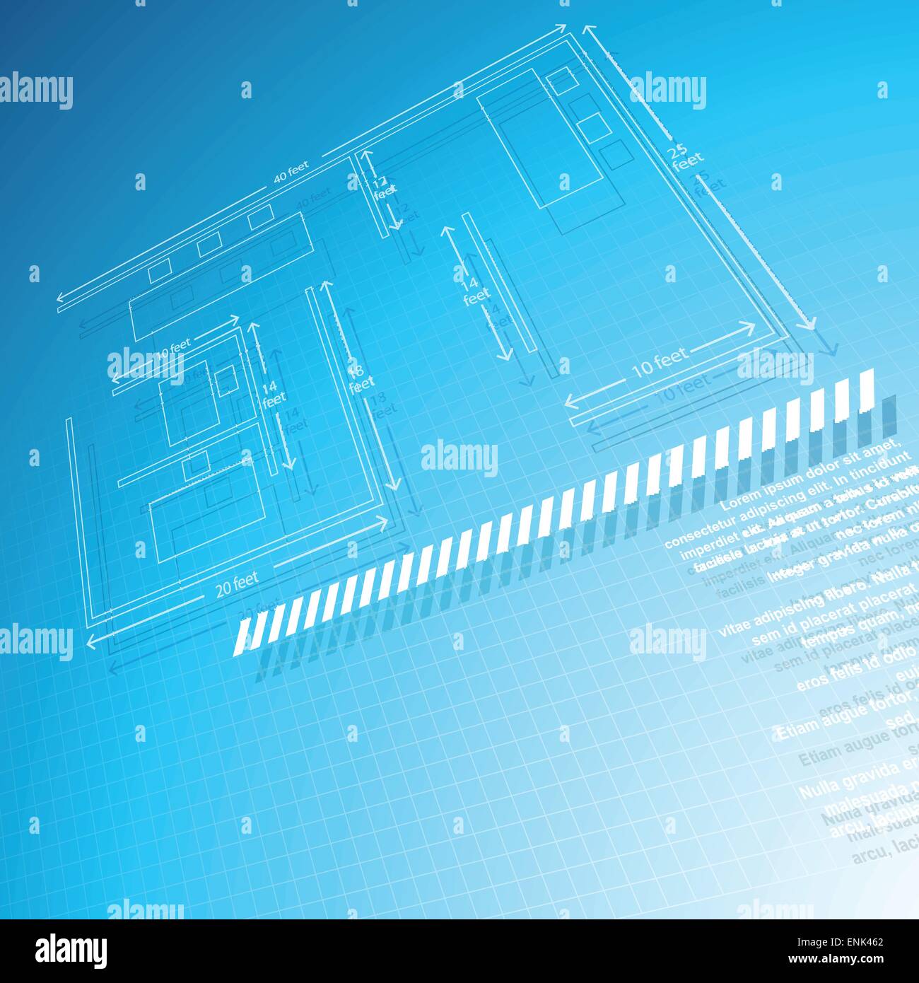 Dessin d'architecture technique plan vectoriel Illustration de Vecteur