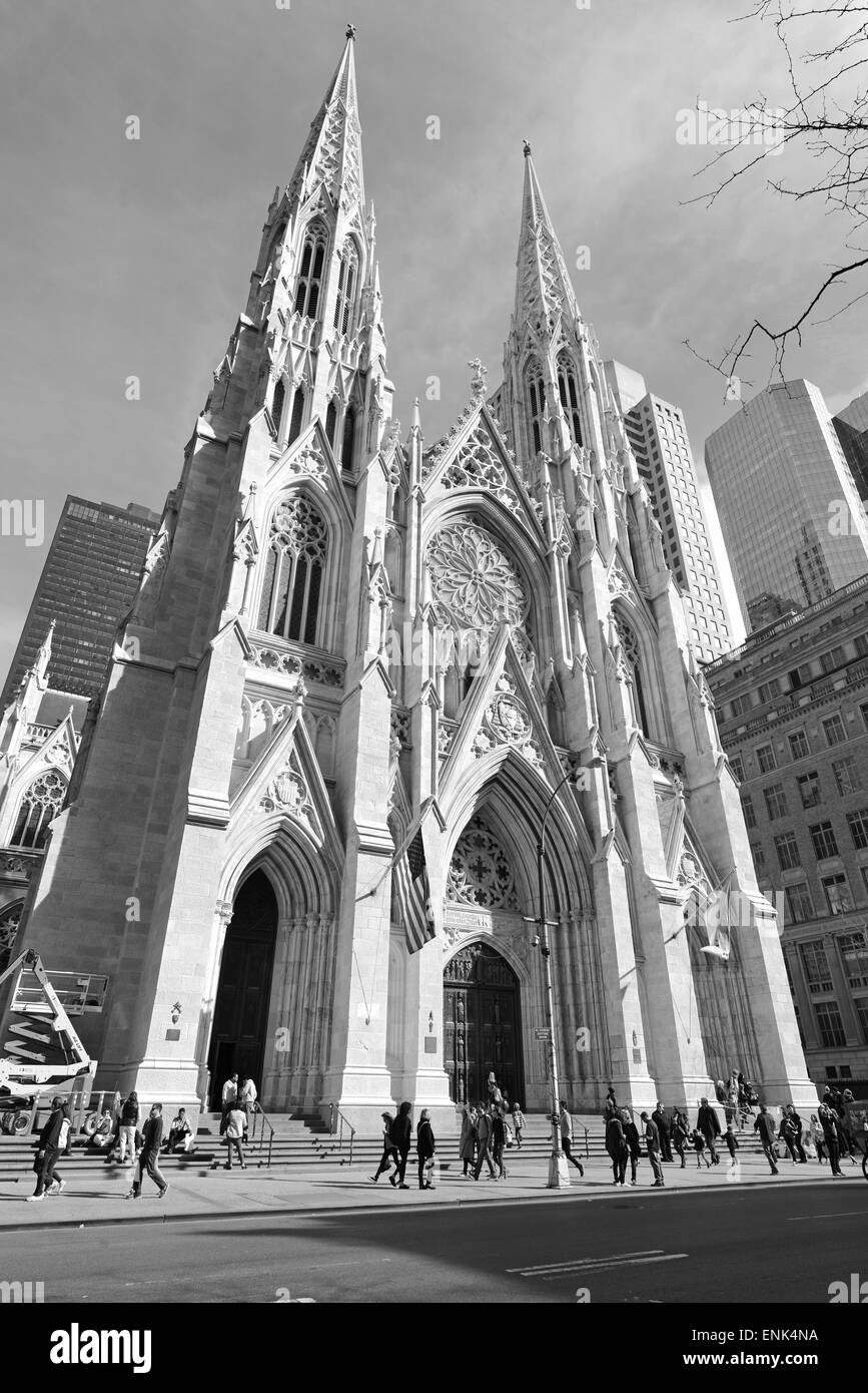 La Cathédrale St Patrick est une église catholique romaine à Manhattan New York Banque D'Images