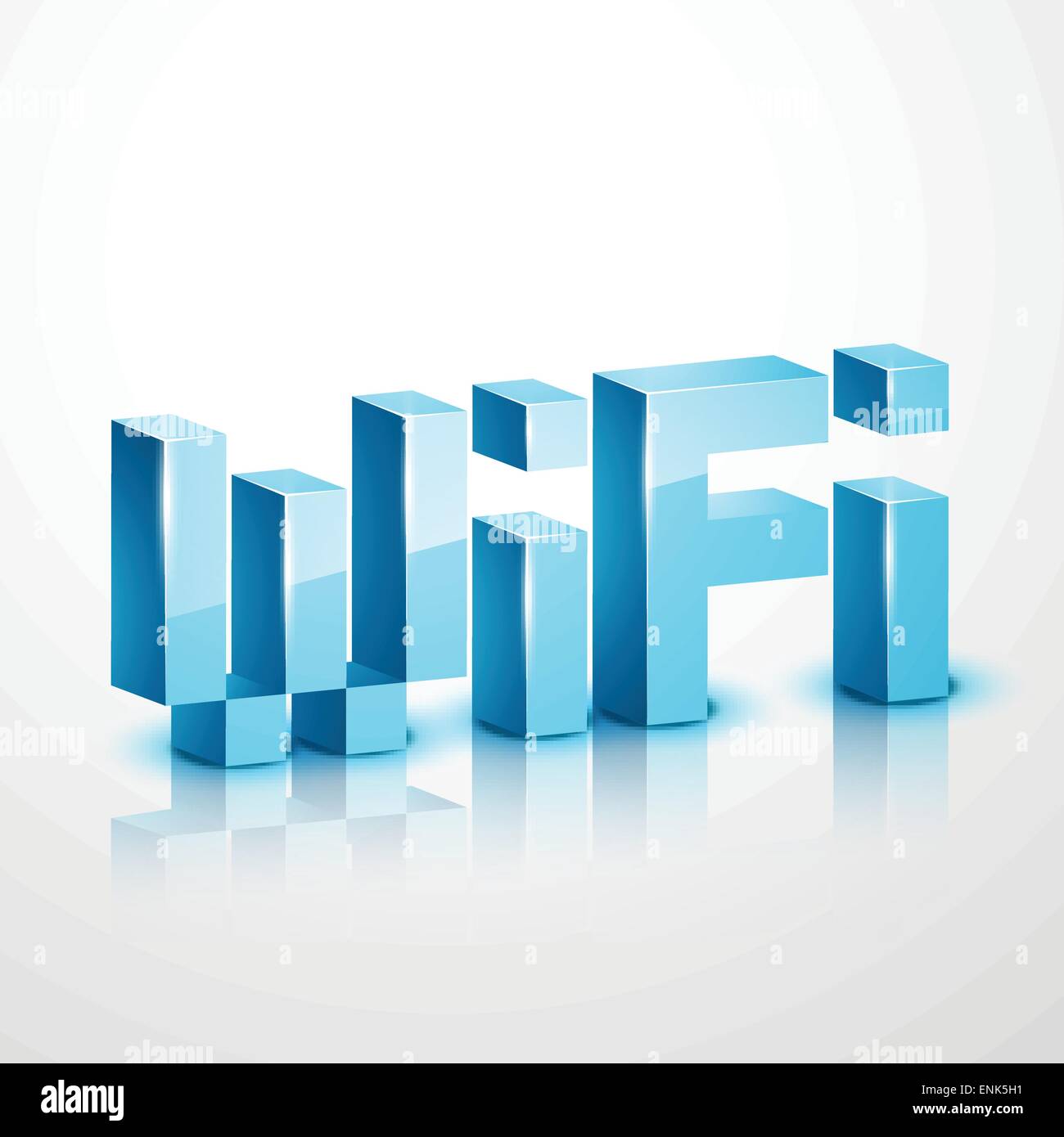 Connexion Wi-Fi au réseau local 3d design icône vecteur Illustration de Vecteur