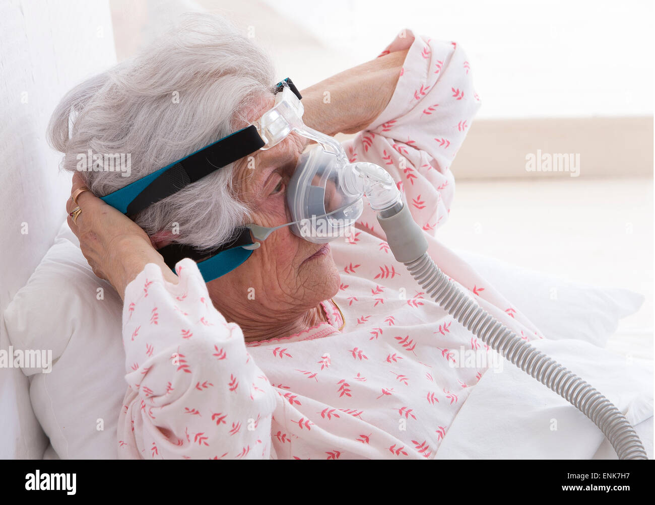 Syndrome d'apnée du sommeil Banque D'Images