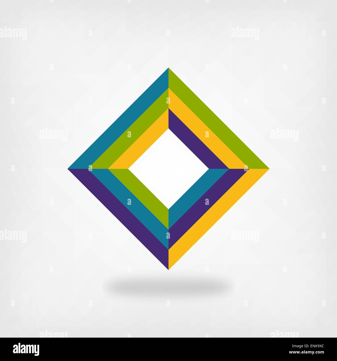 Logo couleur symbole carré Illustration de Vecteur