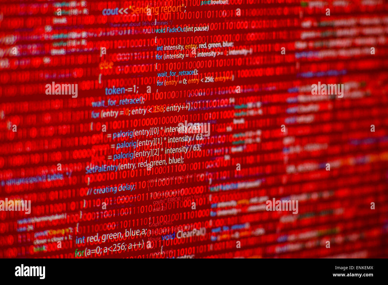 Code rouge Banque D'Images