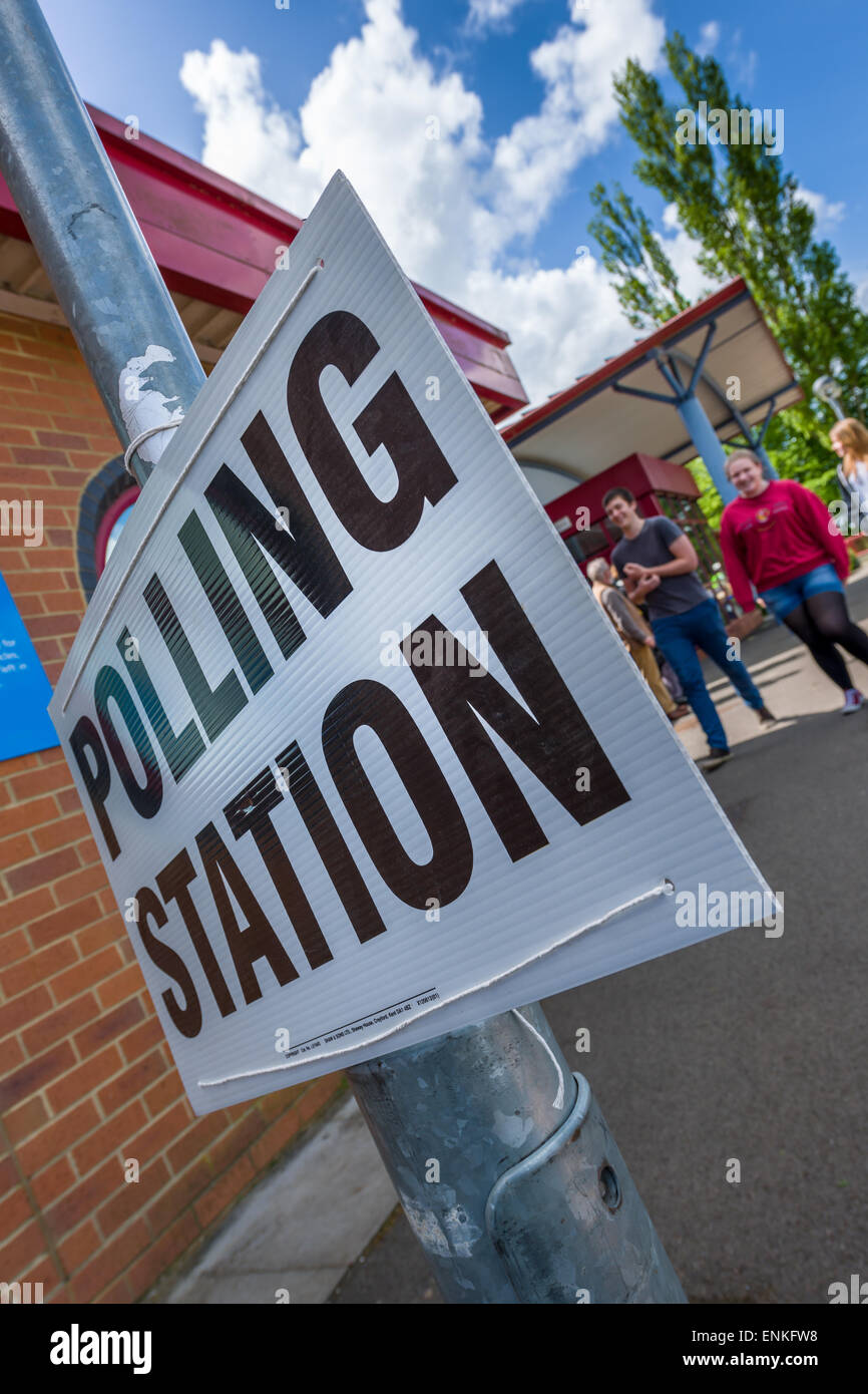 Élection générale 2015 - bureau de vote Banque D'Images