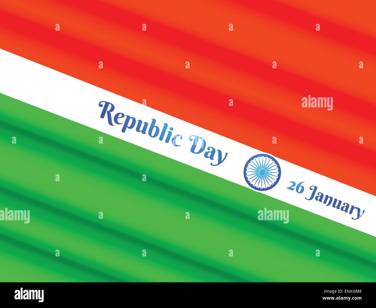 La journée de la république de l'Inde célébrée le 26 janvier Illustration de Vecteur