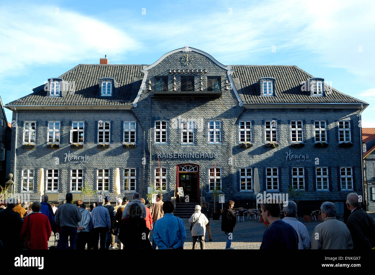 Altstadt Goslar, UNESCO-Welterbestätte Kaiserringhaus am Markt Banque D'Images