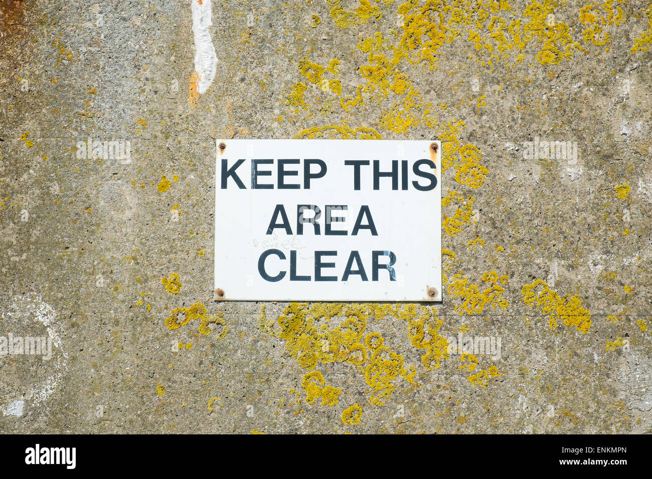 Garder signe clair avis Banque D'Images