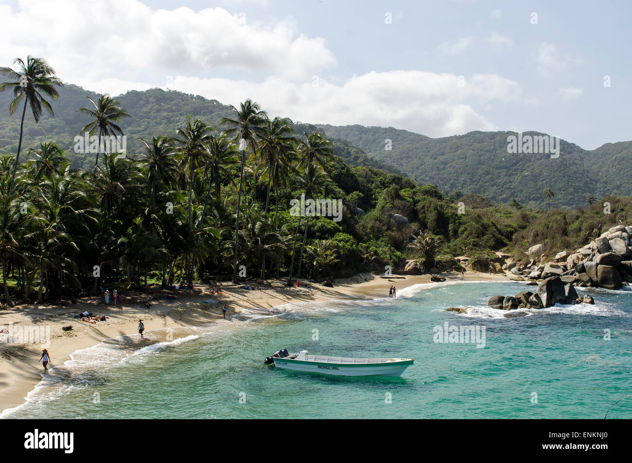 Plage du Parc National Naturel de Tayrona Santa Marta Colombie Banque D'Images